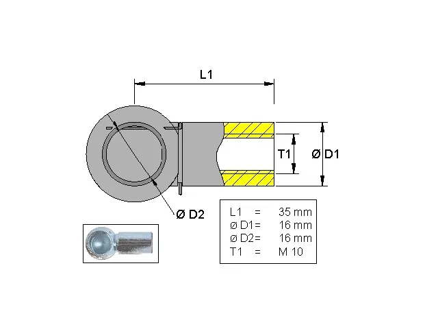 Marin & Fritid Kulhållare metall L35 M10