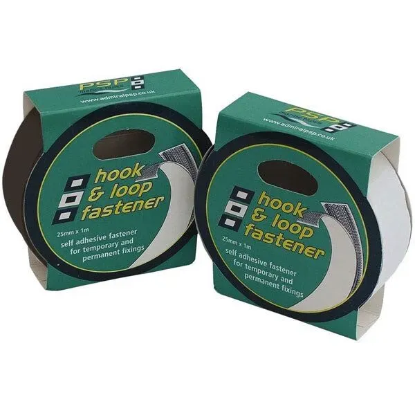 PSP kardborreband svart 25mm x 1m