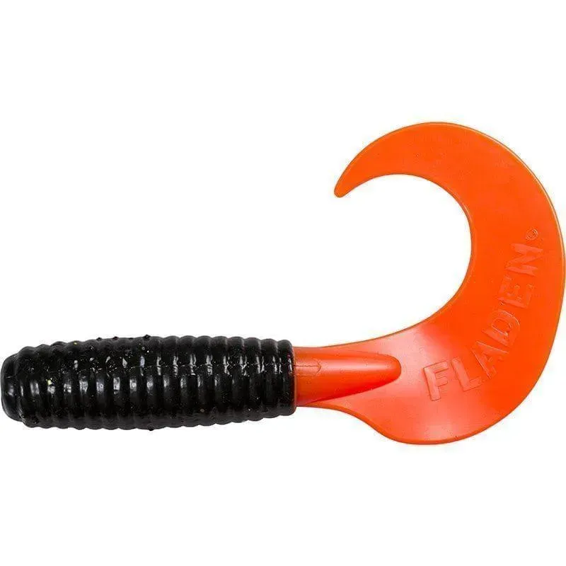 Marin & Fritid Big Single Tail 12cm Black red gummibete 12 cm