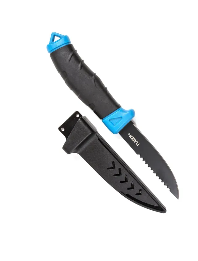Marin & Fritid fiskekniv med fjällskrapa 10 cm blad