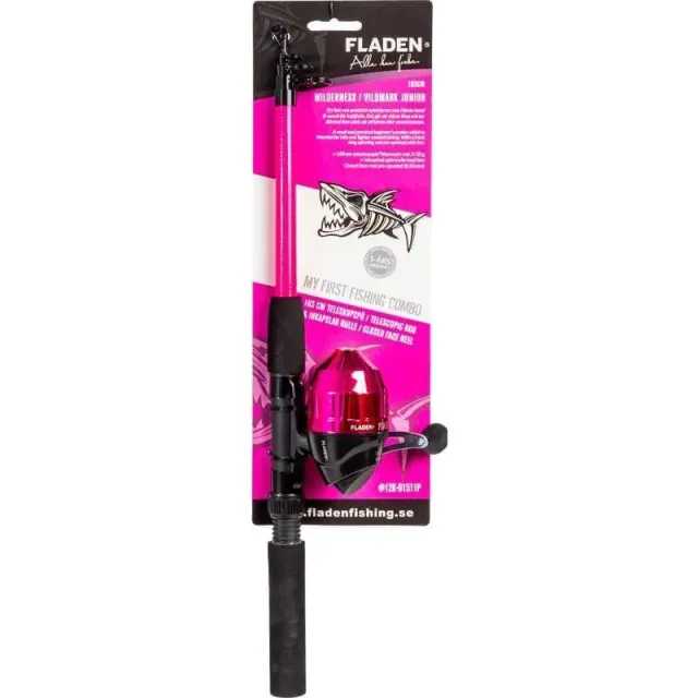 Marin & Fritid Vildmark Basic 165 spinnset rosa teleskop 5-20g