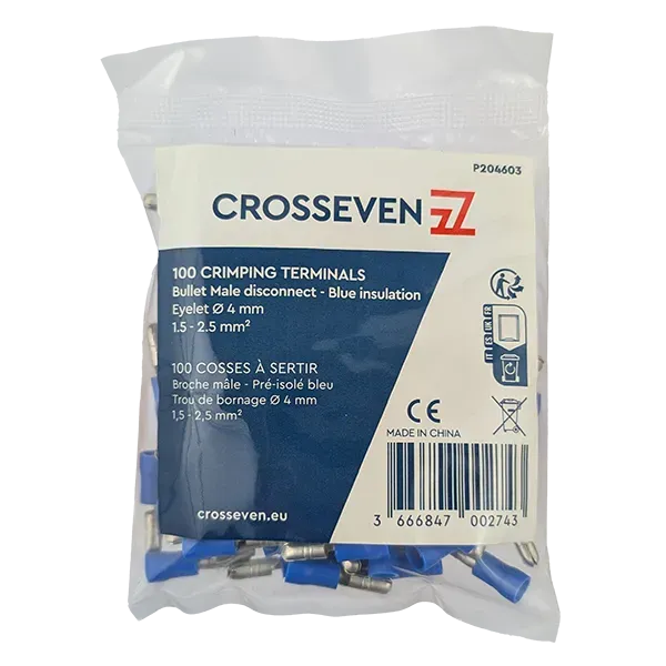 Marin & Fritid rundstift blå 4mm 100-pack mässing