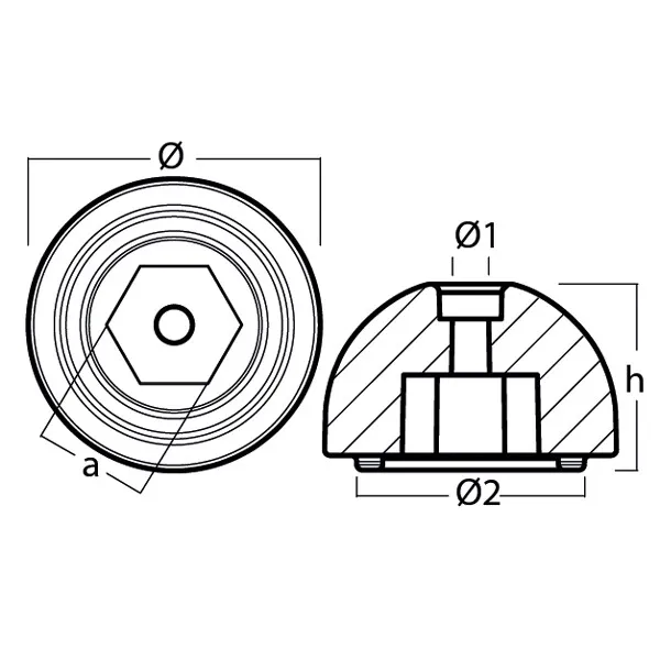 Marin & Fritid Zinkanod Quick BTQ 140 bogpropeller