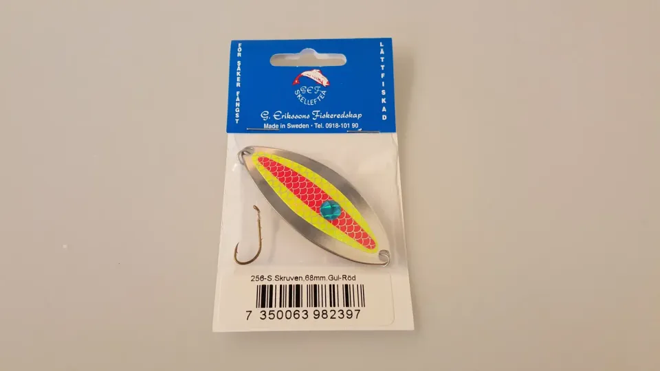 Marin & Fritid Skruven skeddrag 68 mm silver gul röd blå