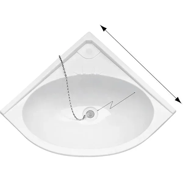 Marin & Fritid tvättställ plast triangulärt 330x330mm
