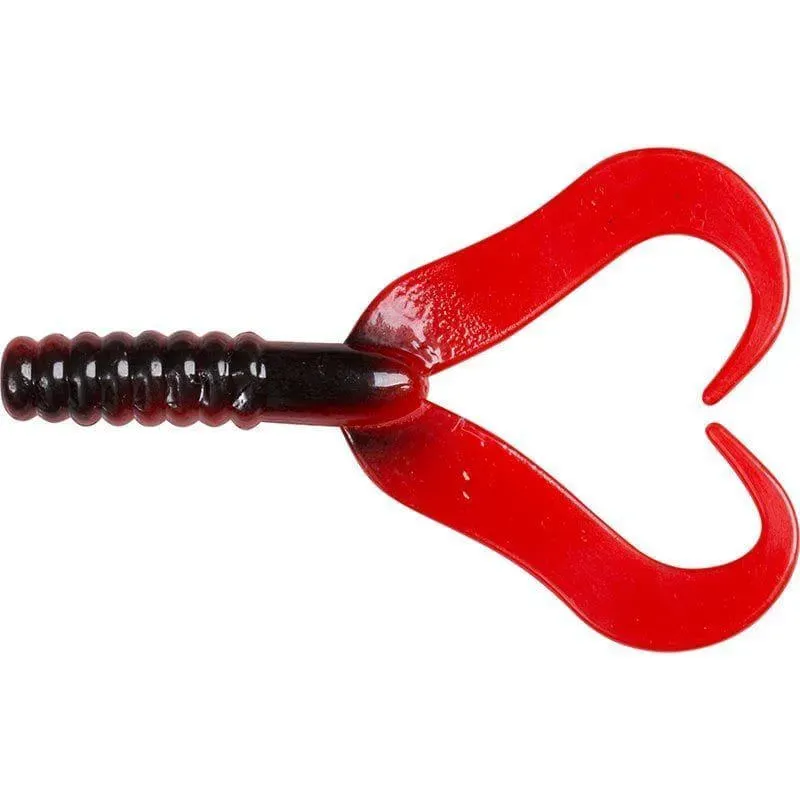 Marin & Fritid Double Tail jigg 75 mm black red mjukbete