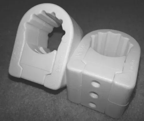 Marin & Fritid UCIX-2X pulpitfäste dubbel vit 25 mm
