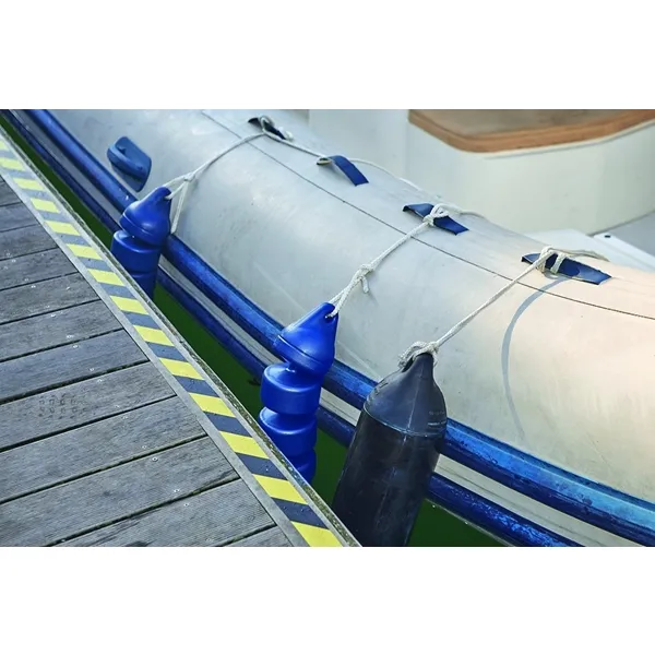 Plastimo RIB gummibåtsfender 12x48 cm vit med lina
