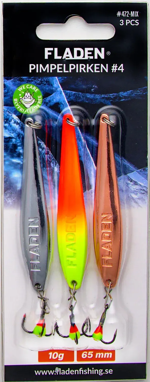 Marin & Fritid pimpelpirk 65mm 10g 3-pack