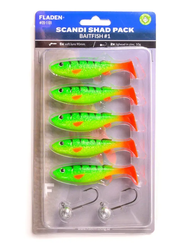 Maxximus Scandi Shad Baitfish 9cm firetiger jigg 5-pack