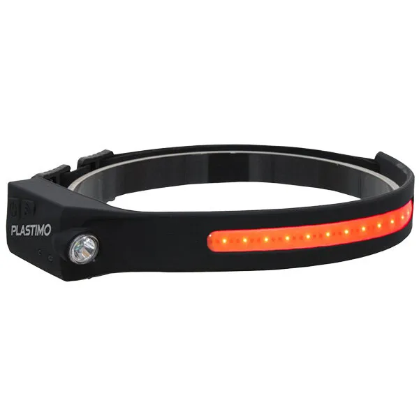Marin & Fritid Pannlampa LED-band 350 lm USB-C röd/vit