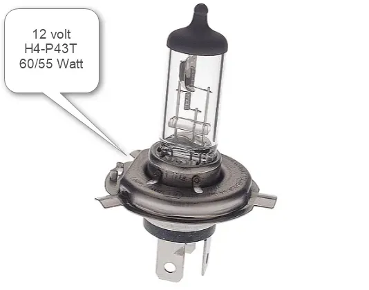 Marin & Fritid H4 P43T 12V glödlampa 60/55W halogen