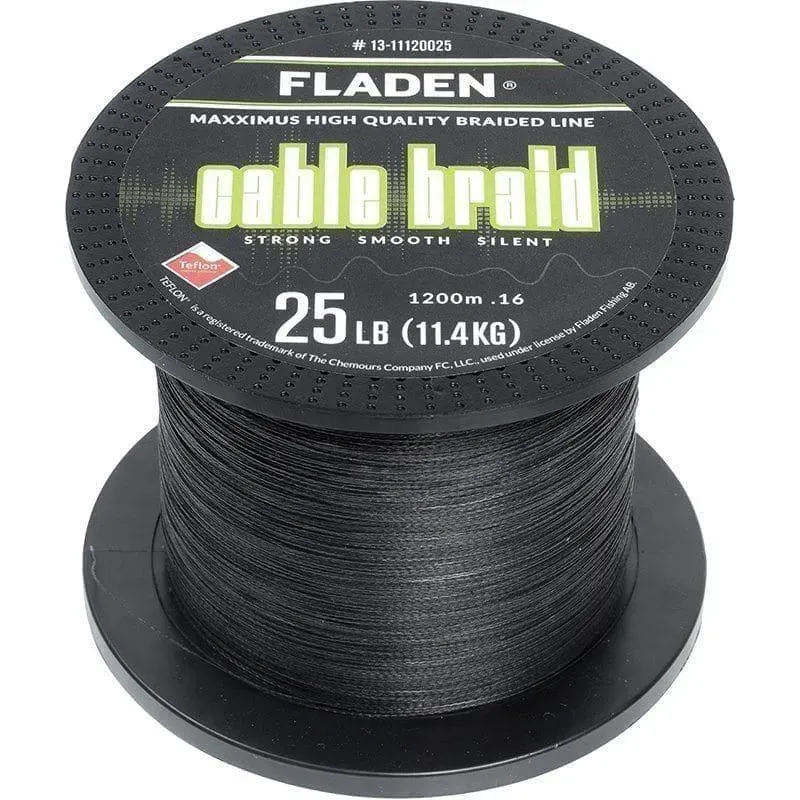 Maxximus Cable Braid flätlina 0,13mm 1200m svart