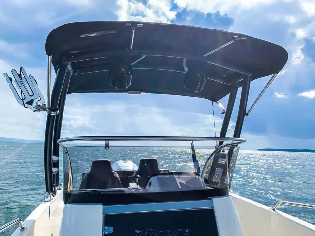Micore Bimini Top XL waketower Sunbrella svart