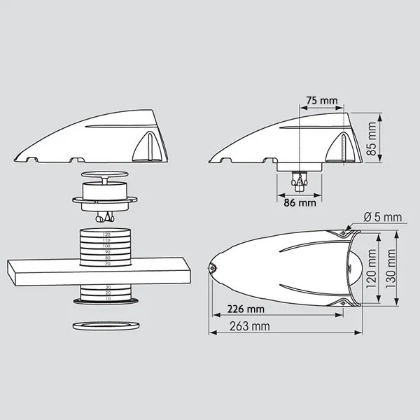 Marin & Fritid Doradebox strömlinjeformad 263 mm