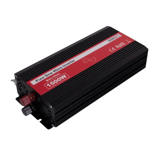 Skanbatt Inverter 12V 1500W växelriktare ren sinus