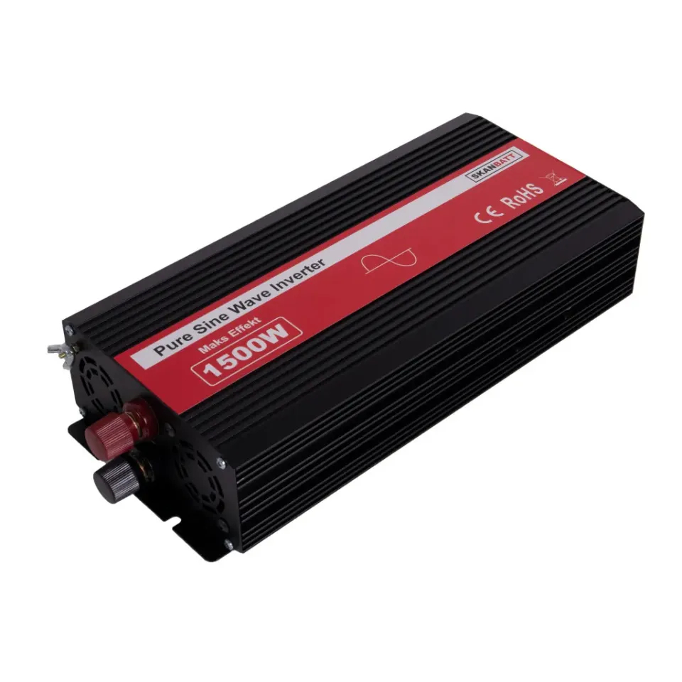Skanbatt Inverter 12V 1500W växelriktare ren sinus