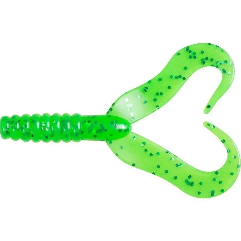 Marin & Fritid Double Tail 75 mm jigg green yellow