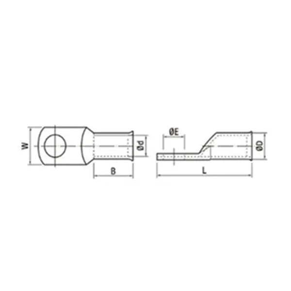 1852 95mm2 Ø10 kabelskor förtennad koppar 2-pack