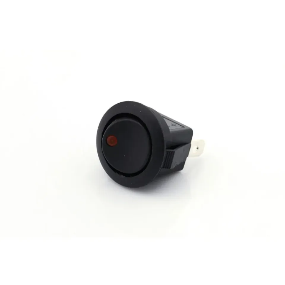Marin & Fritid mini vippebryter 12V 16A LED gul på-av