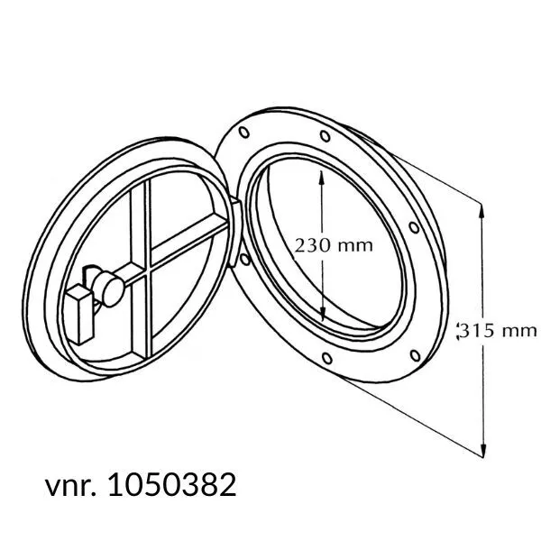 Marin & Fritid Lucka Ø315 mm inspektionslucka med lås