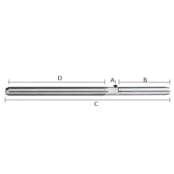Ronstan RF01481 vantskruv 5/16" 4 mm vajer med skala