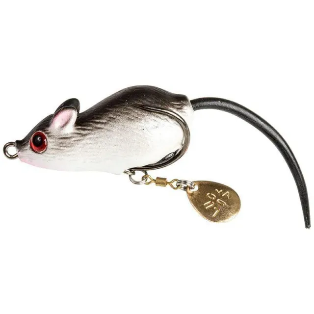 Mouse sinking fiskedrag 9,5 g 4,5 cm blackwhite