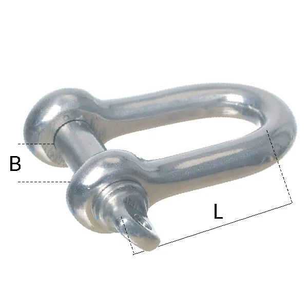 1852 Schackel vingskruv rostfri 12mm båtschackel