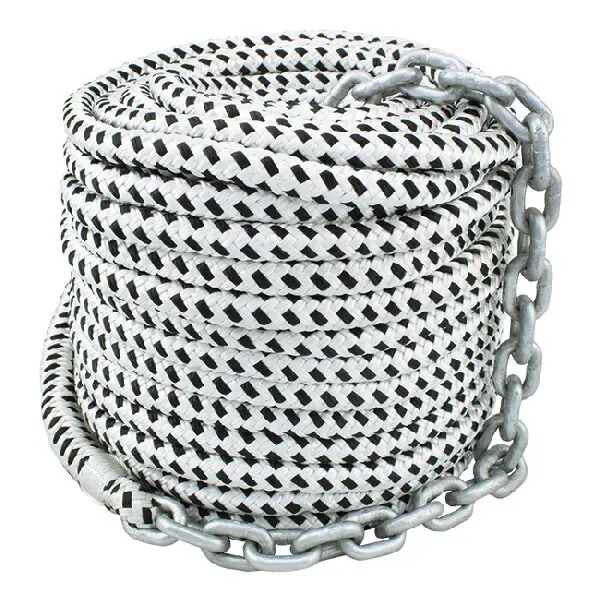 Marin & Fritid Ankarlina 12mm 50m med kätting flätad