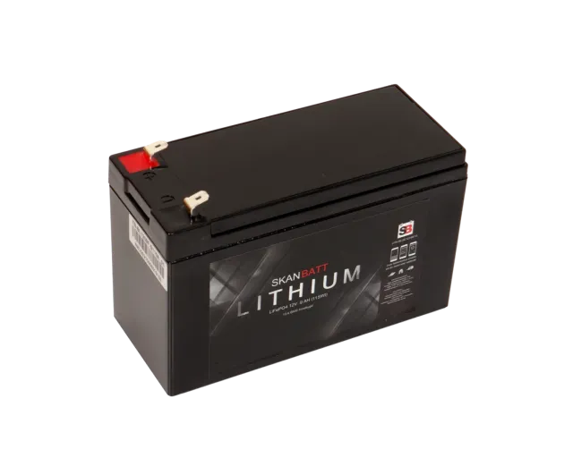 Skanbatt Bluetooth Lithium batteri 12V 9Ah 15A BMS