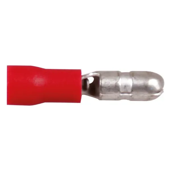Hankontakt rund röd 4,0 mm kabelsko 10-pack