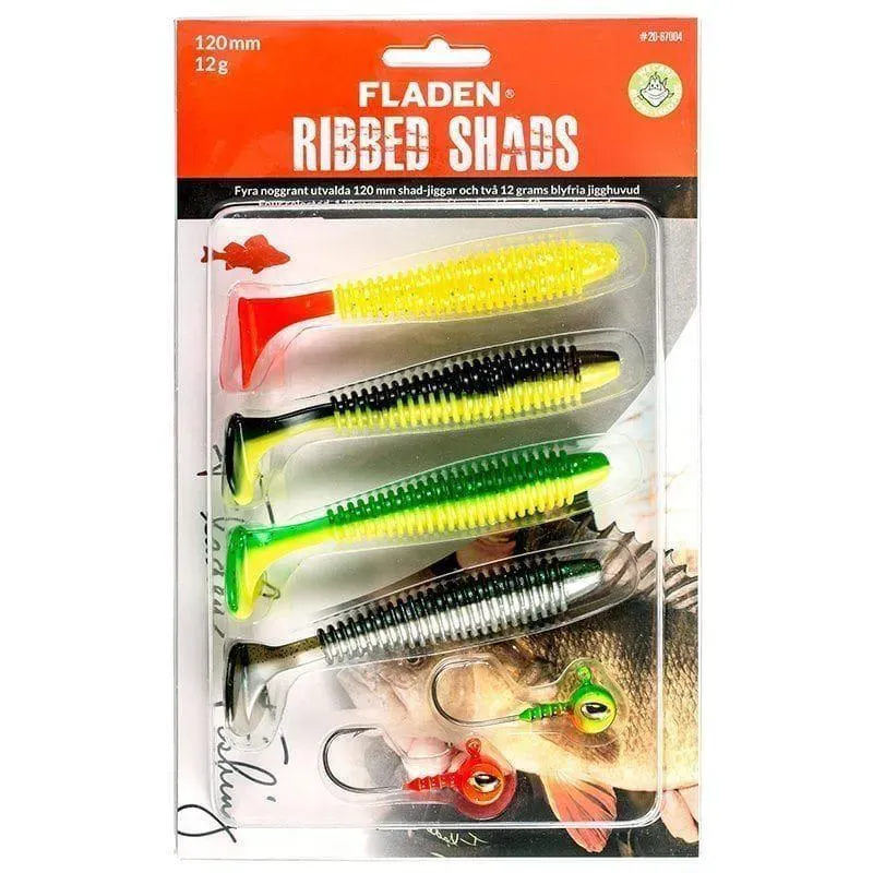 Ribbed Shad jigg 120 mm 12 g 5/0 4-pack