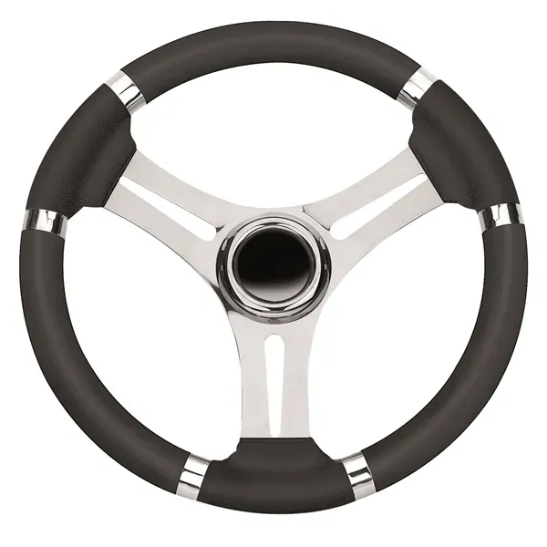 Marin & Fritid båtratt 3-ekrad rostfri 350mm PU