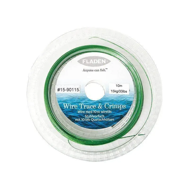 Marin & Fritid wire 10 m 40 kg med 10 lås