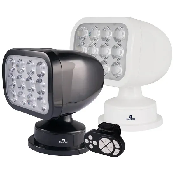 TideOn LED söklampa svart trådlös fjärrkontroll 360°