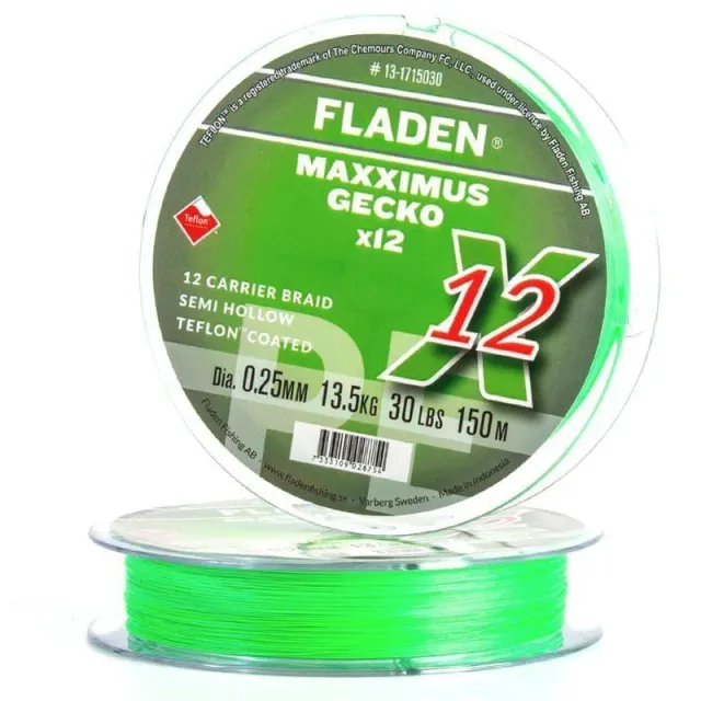 Maxximus Gecko 12X flätlina grön 150m 0,23mm
