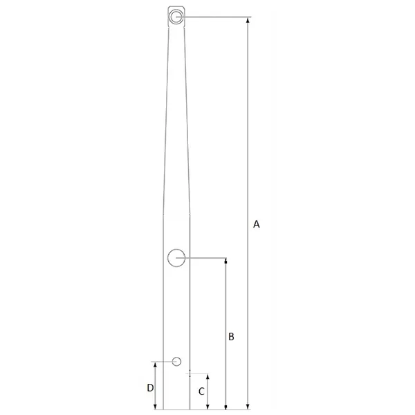 Marin & Fritid mantågstötta 61 cm 2-håls rostfri