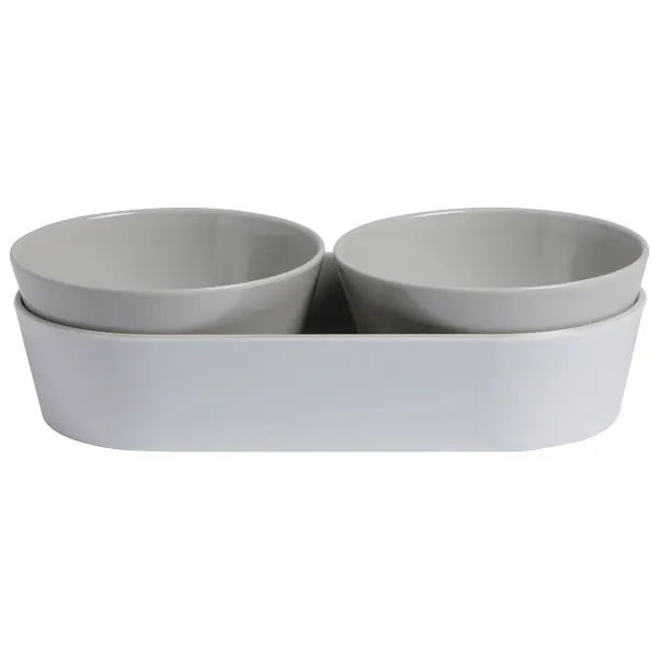 Marin & Fritid Harmony snackskålar melamin vit/beige 3-pack