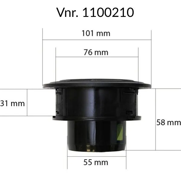 Marin & Fritid Varmluftsmunstycke 60 mm stängbart 360 grader