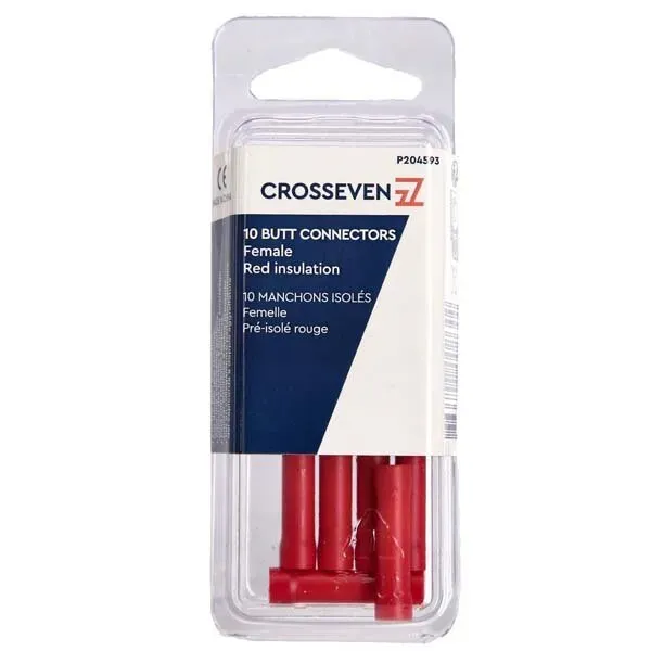 Marin & Fritid Skarvhylsa röd 0,5–1,5 mm² 10-pack vinylisolerad