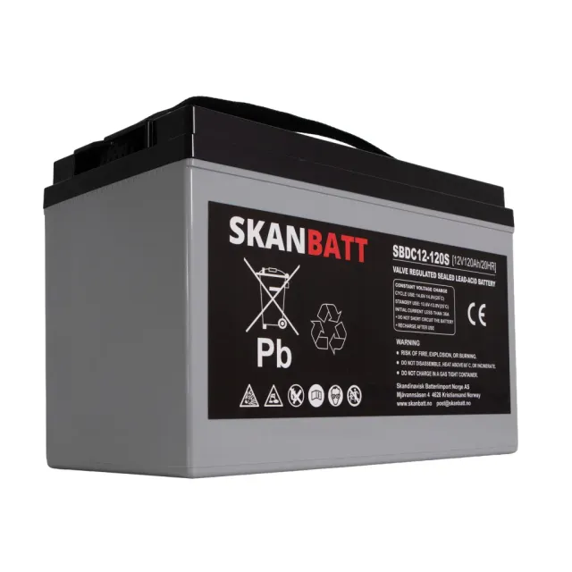 Skanbatt AGM batteri 12V 120Ah SBDC12-120S deep cycle