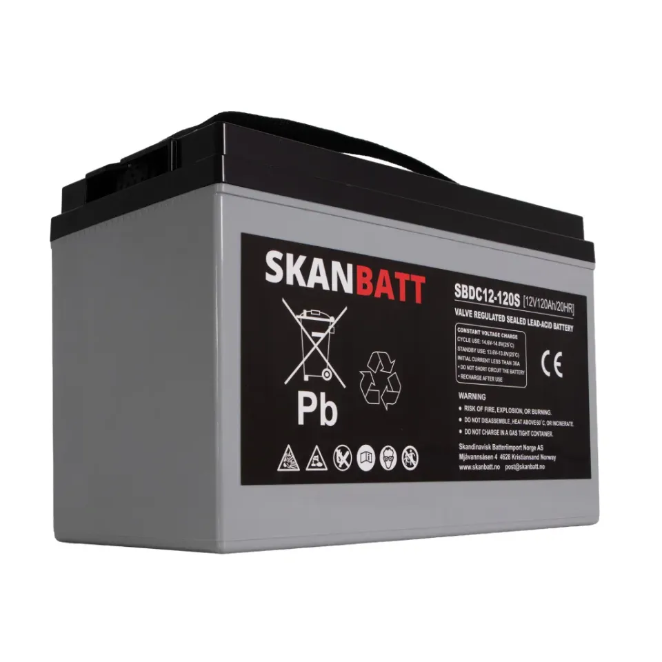 Skanbatt AGM batteri 12V 120Ah SBDC12-120S deep cycle