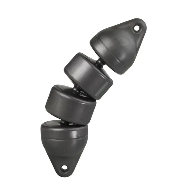 Plastimo gummibåtsfender svart 15x60cm RIB-fender lina