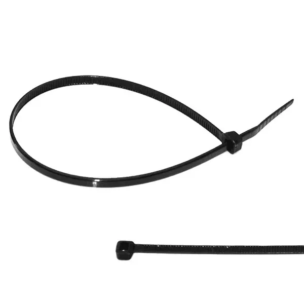 Marin & Fritid buntband svart 100x2,5 mm 100-pack nylon