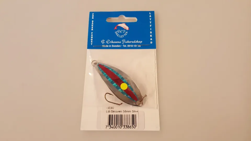 Lill-Skruven skeddrag 58mm Silver B,R,G fiskedrag