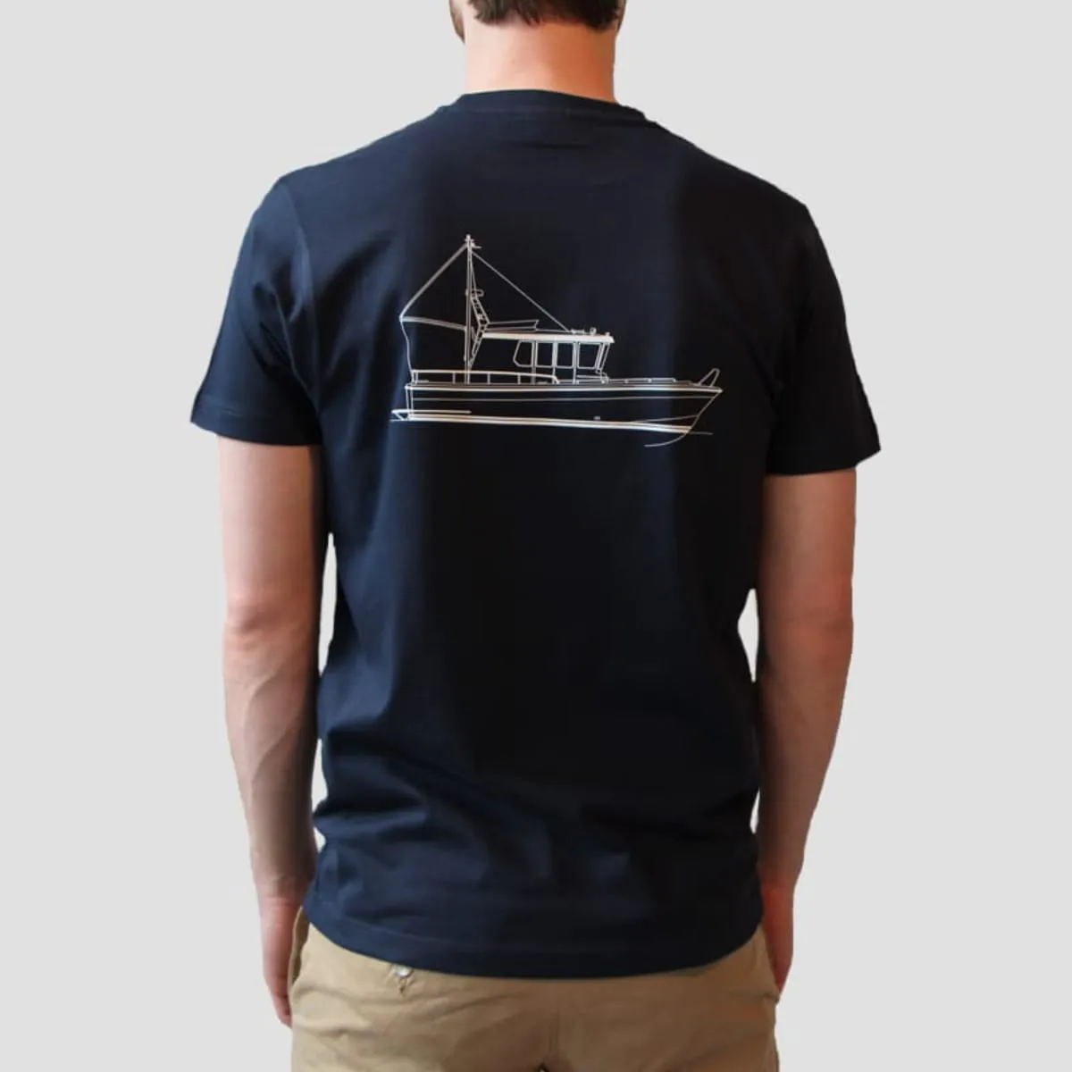 Targa Boats T-shirt bomull marinblå L klassisk