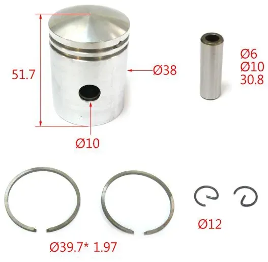 Marin & Fritid Kolv ILO 38 mm standardkolv 51,7