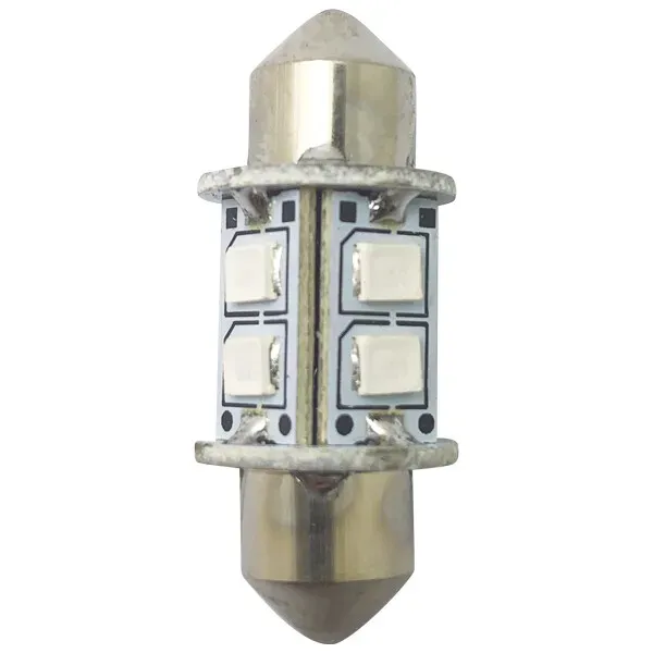 1852 pinollampa LED 31 mm grön 2-pack 10–36 V