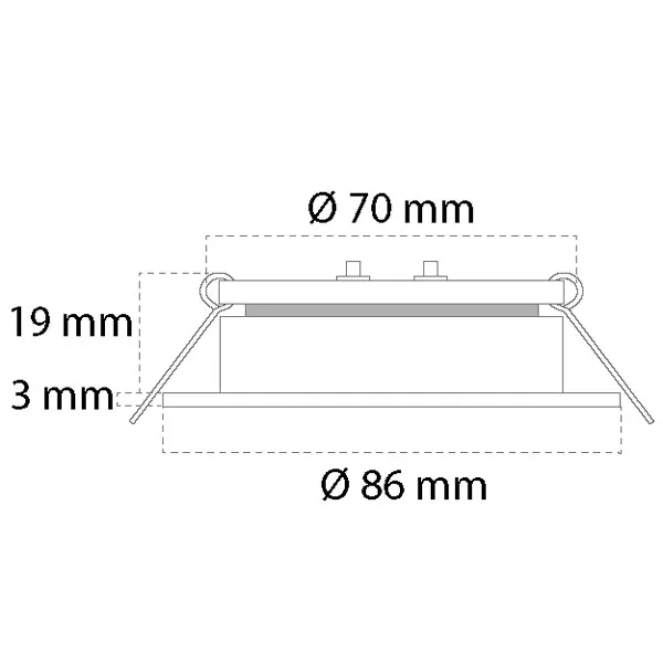 Marin & Fritid Casolux Maria stor LED-spot RF-stål touch