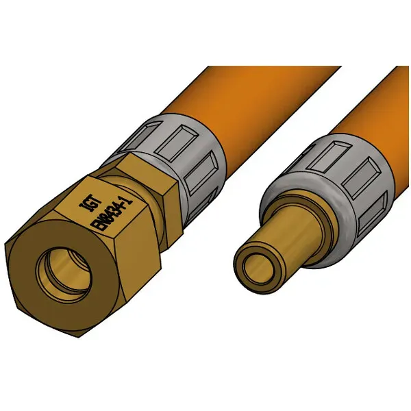 Marin & Fritid gasolslang 0,4 m Ø8 mm maskinpressad